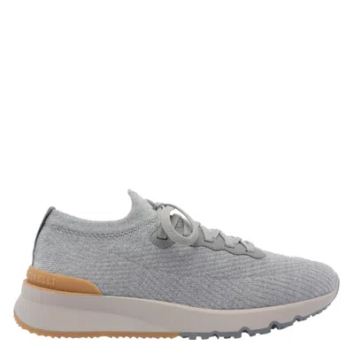 Brunello Cucinelli Men Sneakers With Warm Lining In Gray