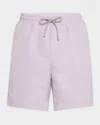 Brunello Cucinelli Men's Solid Swim Trunks In Lavender