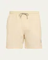 Brunello Cucinelli Men's Solid Swim Trunks In Light Blue