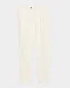Brunello Cucinelli Men's Straight-fit Pleated Pants In Off White