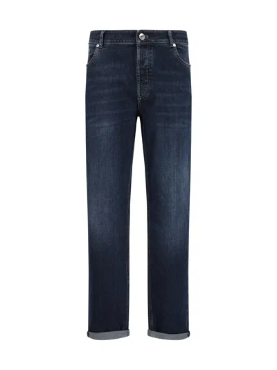 Brunello Cucinelli Men Straight Jeans In Blue