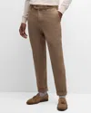 Brunello Cucinelli Men's Straight Leg Italian Fit Pants In Brown