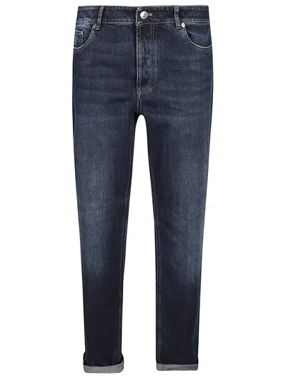 Brunello Cucinelli Men Straight-leg Jeans In Blue