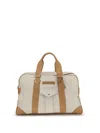 Brunello Cucinelli Grained Calfskin Street Bag In White