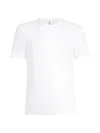 Brunello Cucinelli Men Slim Fit Crew-neck T-shirt In Lightweight Cotton Jersey In White