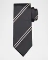 Brunello Cucinelli Men's Striped Neck Tie In Multi