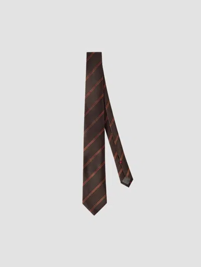 BRUNELLO CUCINELLI MEN'S STRIPED SILK TIE