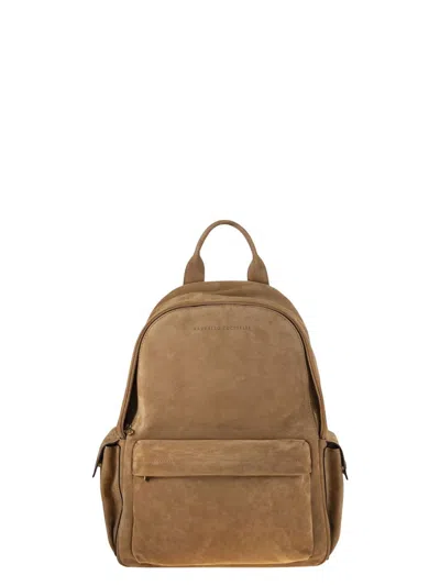 Brunello Cucinelli Men's Suede Backpack