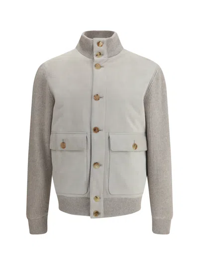 BRUNELLO CUCINELLI BRUNELLO CUCINELLI MEN SUEDE JACKET