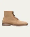 Brunello Cucinelli Iconic Sole Lace-up Boot In Medium Brown