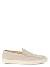 Brunello Cucinelli Men's Hybrid Venetian Suede Slip-ons In Nude & Neutrals