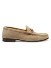 Brunello Cucinelli Suede Embellished Loafers In Brown