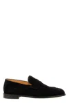 Brunello Cucinelli Suede Penny Loafer In Black