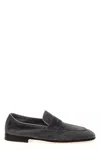 Brunello Cucinelli Grey Leather Loafers In Gray
