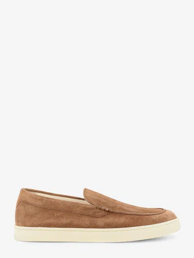 Brunello Cucinelli Chevron-effect Loafers In Neutral