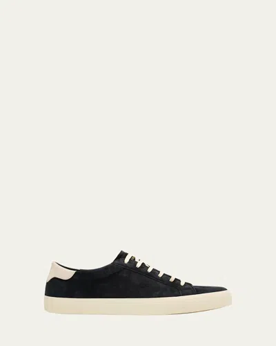 Brunello Cucinelli Men's Suede Low-top Sneakers In Grey