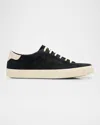 Brunello Cucinelli Men's Suede Low-top Sneakers In Grey