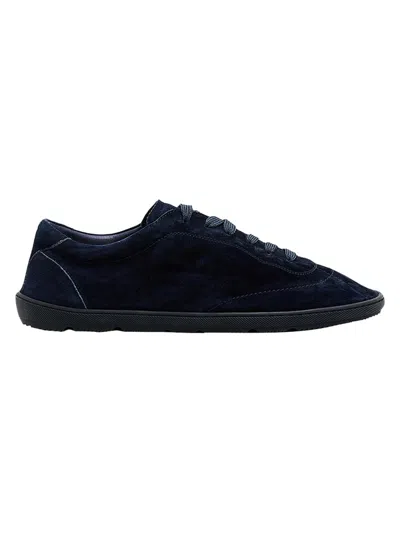 Brunello Cucinelli Low Top Suede Lace Up Sneakers In Black