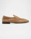 Brunello Cucinelli Suede Loafers In Brown