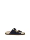 Brunello Cucinelli Buckled Strap Sandals In Blue
