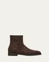 Brunello Cucinelli Round Toe Boots In Dark Brown