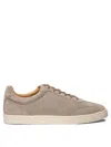 Brunello Cucinelli Man Sneakers Dove Grey Size 10 Leather In Beige