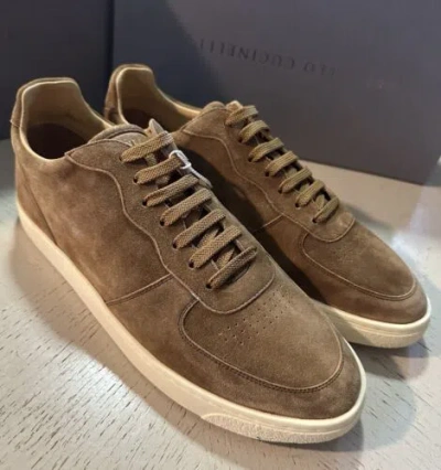 Pre-owned Brunello Cucinelli Men Suede Sneakers Shoes Brown 11 Us/44 Eu $950
