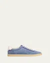 Brunello Cucinelli Suede Sneakers In Blue