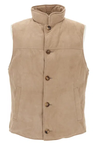 BRUNELLO CUCINELLI BRUNELLO CUCINELLI MEN SUEDE VEST
