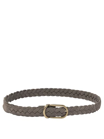 BRUNELLO CUCINELLI BRUNELLO CUCINELLI MEN SUEDE WOVEN BELT