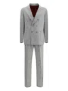 Brunello Cucinelli Men Wool And Cashmere Buttoned Grisaille Suit In Gray