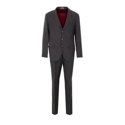 Brunello Cucinelli Men Suit In Gray
