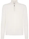 Brunello Cucinelli Kaschmir-rollkragenpullover In White