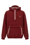 Brunello Cucinelli Sweatshirt Jacket Puffer Jackets Bordeaux In Red