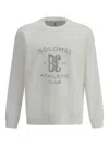 Brunello Cucinelli Men Techno Cotton Fleece Topwear With Print In Neutral