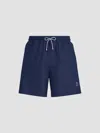 Brunello Cucinelli Straight-leg Mid-length Logo-embroidered Swim Shorts In Navy Blue