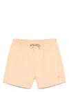 Brunello Cucinelli Men's Swim Shorts In Orange