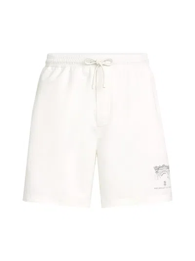 Brunello Cucinelli Swim Shorts In White