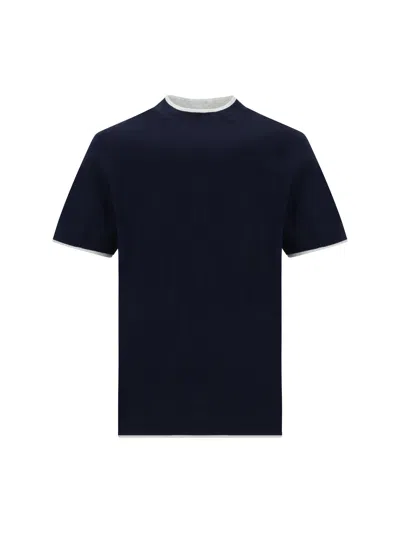 Brunello Cucinelli Men T-shirt In Blue 1