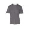 Brunello Cucinelli Layered Crew Neck T-shirt With Short Sleeves In Gray