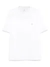 Brunello Cucinelli Men T-shirt With Logo And Faux-layering In White