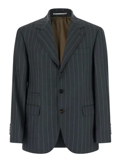 Brunello Cucinelli Men's Tailored Blazer Jacket In Multi