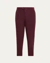 Brunello Cucinelli Casual Pants With Belt Loops In Burgundy