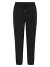 Brunello Cucinelli Men's Techno Cotton Fleece Trousers With Zip On Stretch Bottom, Crete And Piping In Black