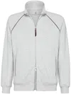 Brunello Cucinelli Zippered Sweatshirt In Multicolor