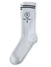 Brunello Cucinelli Men's Techno Cotton Rib Knit Socks In Off White