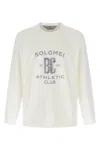 Brunello Cucinelli Men Techno Cotton Fleece Topwear With Print In White