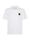 BRUNELLO CUCINELLI MEN'S TECHNO JERSEY POLO T-SHIRT WITH TENNIS BADGE