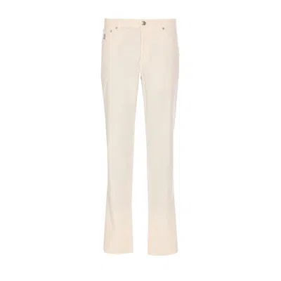 Brunello Cucinelli Men Tinto Capo Gabardine Pants In White