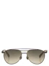 Brunello Cucinelli Men Titanium Aviator Sunglasses In Gray